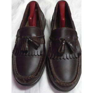 Bass Flex Step Clark Men's Size 9 M Leather Loafers Tassles, Boat/Business